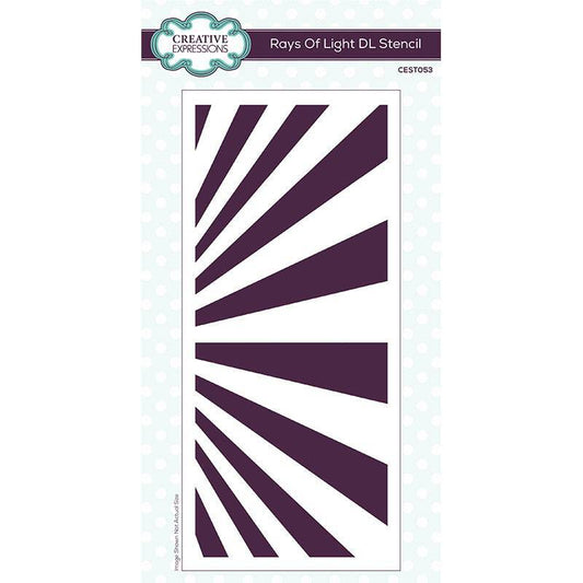 Creative Expressions Rays Of Light DL Stencil (CEST053)