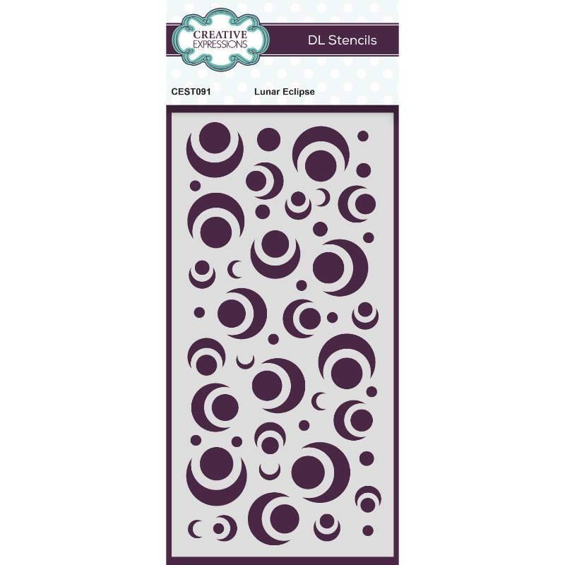 Creative Expressions Lunar Eclipse DL Stencil 4 in x 8 in (10.0 x 20.3 cm) (CEST091)