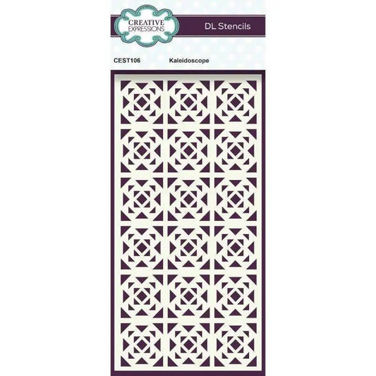 Creative Expressions Kaleidoscope DL Stencil 4 in x 8 in (10.0 x 20.3 cm) (CEST106) - Printable Heaven