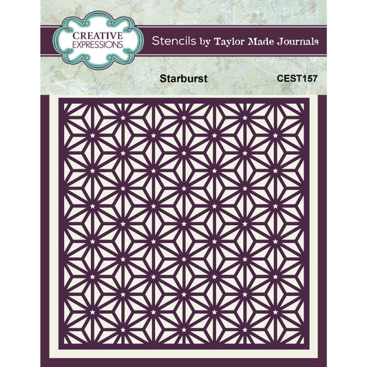 Creative Expressions Taylor Made Journals Starburst 6 in x 6 in Stencil (CEST157)