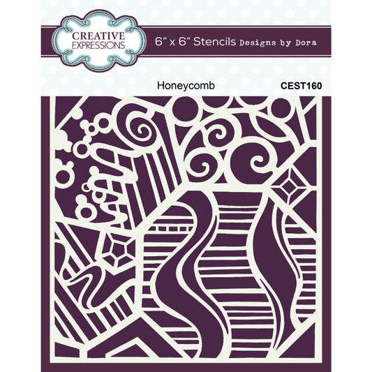 Creative Expressions Dora Honeycomb 6 in x 6 in Stencil (CEST160)