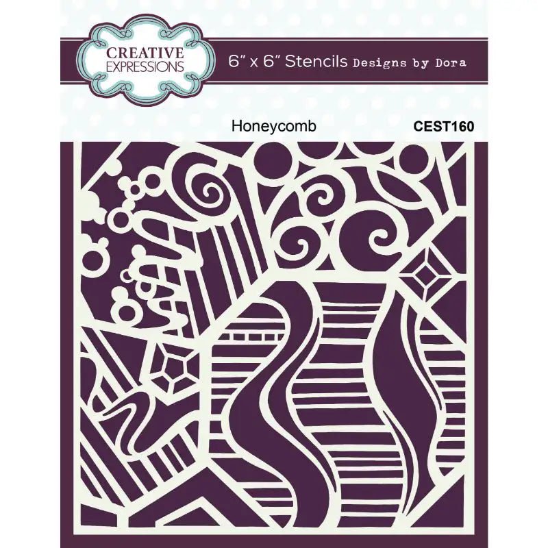 Creative Expressions Dora Honeycomb 6 in x 6 in Stencil (CEST160) - Printable Heaven