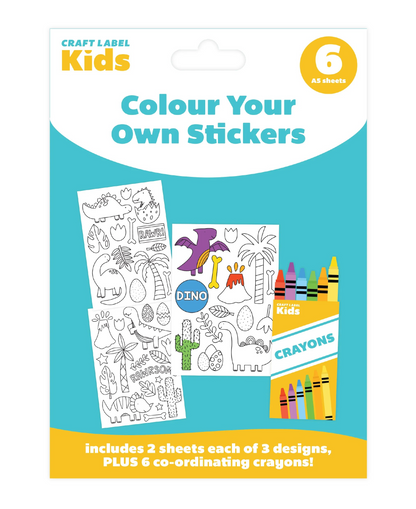 Colour Your Own Stickers - Dinosaur (CLKID003)