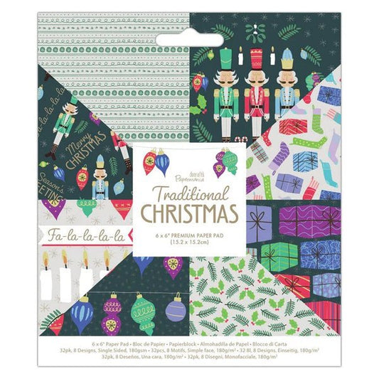 6 x 6" Paper Pack (32pk) - Traditional Christmas - Printable Heaven