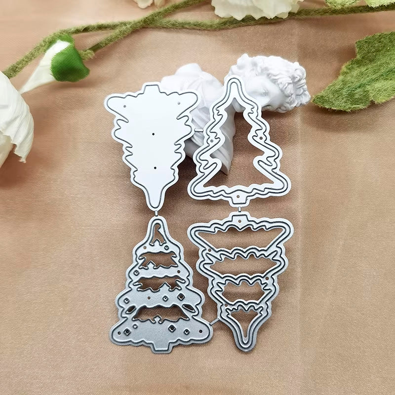 Printable Heaven Large Cutting Die -  Christmas Trees 4pcs (L057)