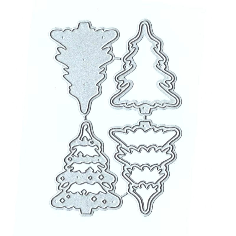 Printable Heaven Large Cutting Die -  Christmas Trees 4pcs (L057)