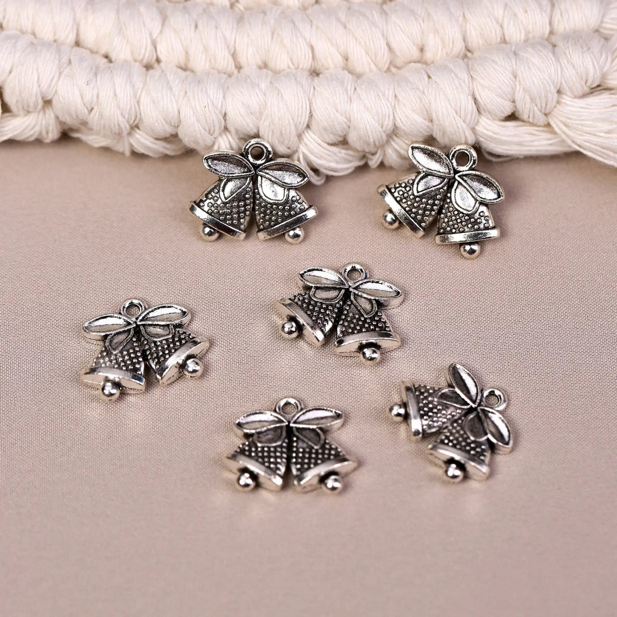 Christmas Bells Metal Charms (6pcs) (MLB-003) - Printable Heaven