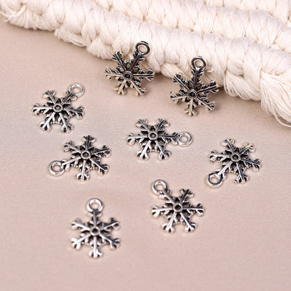 Christmas Snowflake Metal Charms (8pcs) (MLB-006)