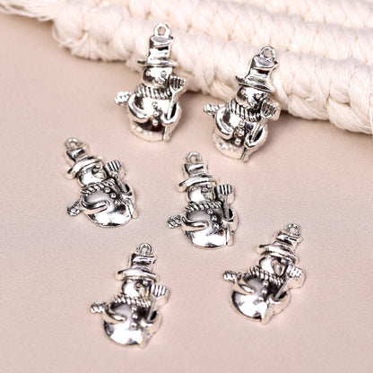 Christmas Snowman Metal Charms (6pcs) (MLB-007)