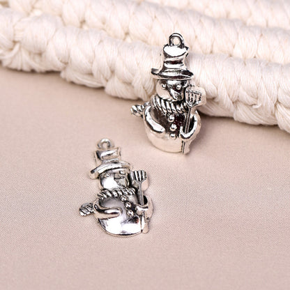 Christmas Snowman Metal Charms (6pcs) (MLB-007)