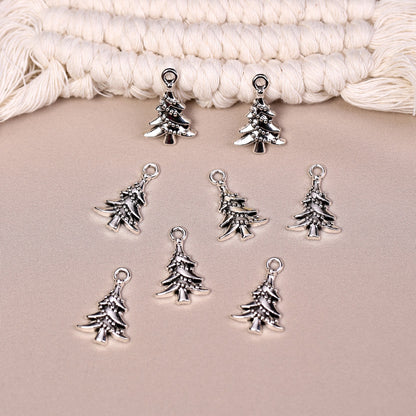Christmas Tree Metal Charms (8pcs) (MLB-001)