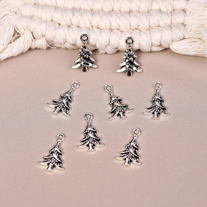 Christmas Tree Metal Charms (8pcs) (MLB-001) - Printable Heaven