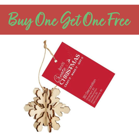 2 FOR 1 OFFER - Create Christmas 3D Decoration - Snowflake (PMA 105995)