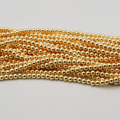 2.5mm Gold Mirror Pearls (100pcs)