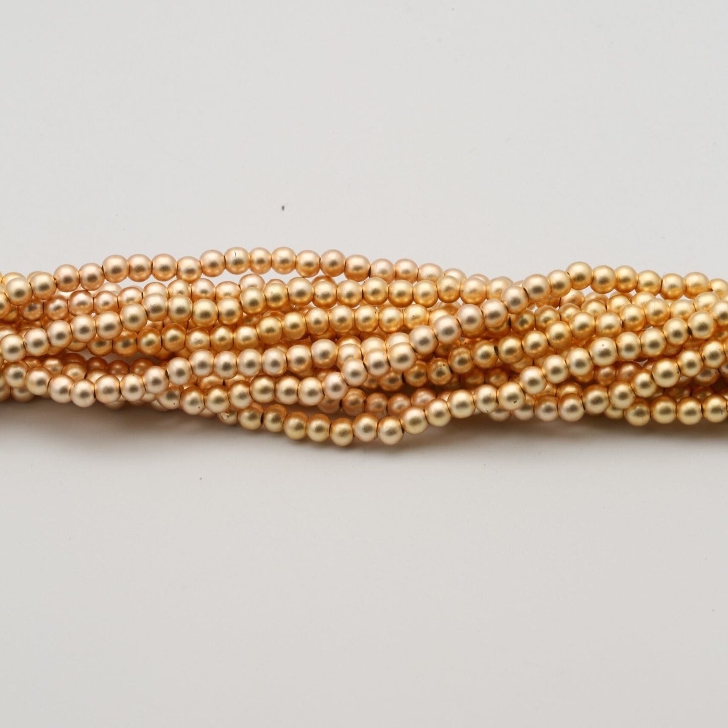 5mm Matt Gold Pearls (100pcs)