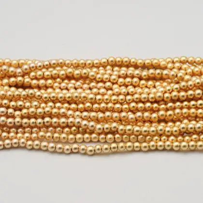 4mm Matt Gold Pearls (100pcs) - Printable Heaven