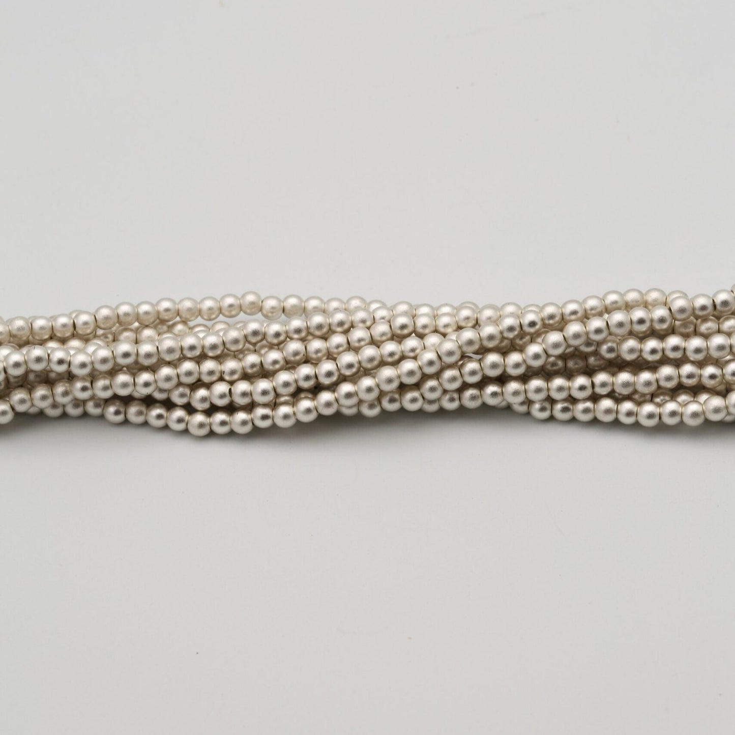 5mm Matt Silver Pearls (100pcs)