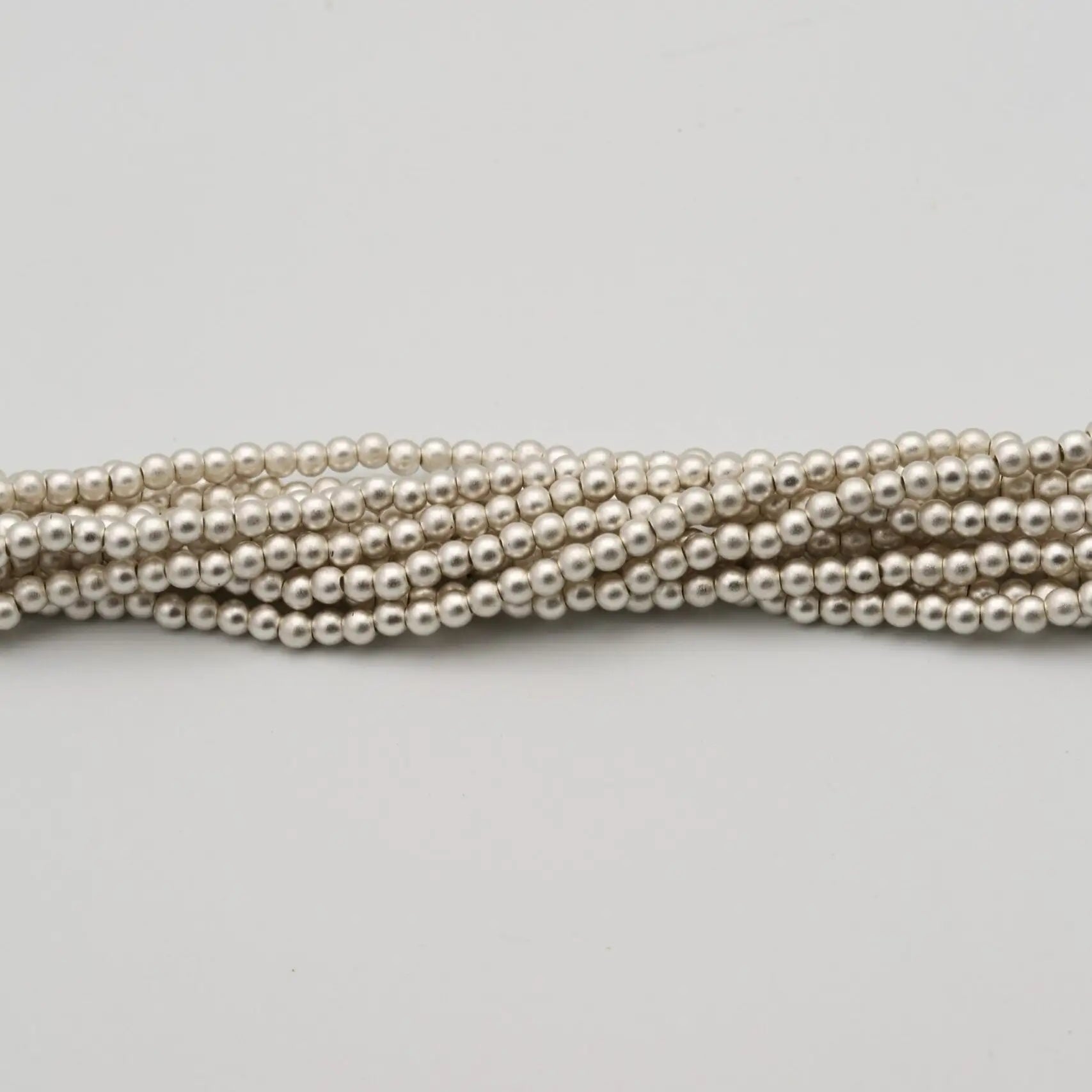 3mm Matt Silver Pearls (100pcs) - Printable Heaven