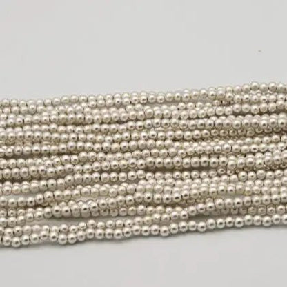 5mm Matt Silver Pearls (100pcs) - Printable Heaven