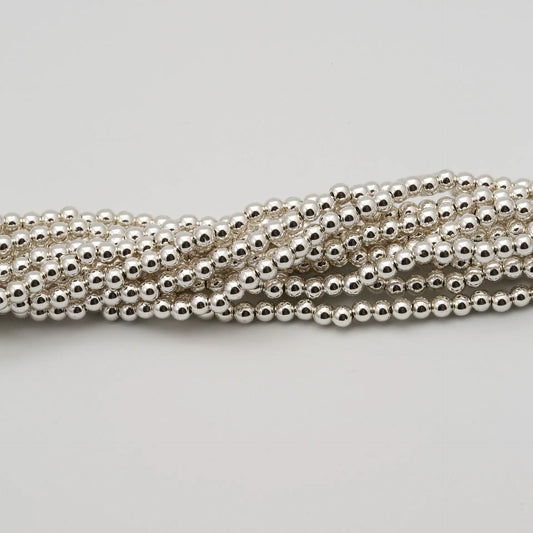 3mm Silver Mirror Pearls (100pcs) - Printable Heaven
