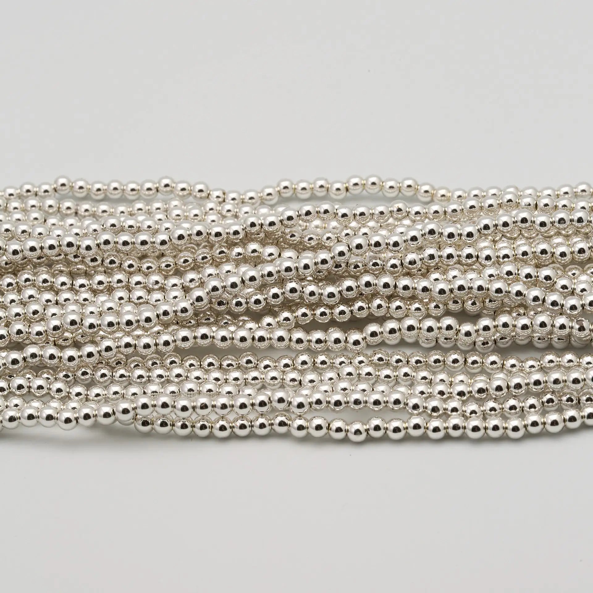 4mm Silver Mirror Pearls (80pcs) - Printable Heaven