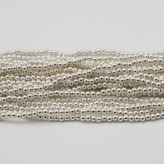 4mm Silver Mirror Pearls (80pcs) - Printable Heaven