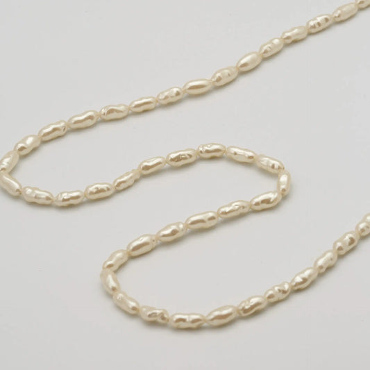 4 x 8mm Cream 'BIWA' Pearls (20pcs) - Printable Heaven