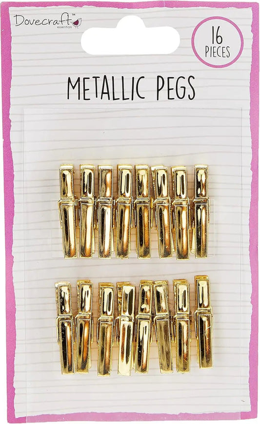 Dovecraft Metallic Pegs - Gold (DCBS171) - Printable Heaven