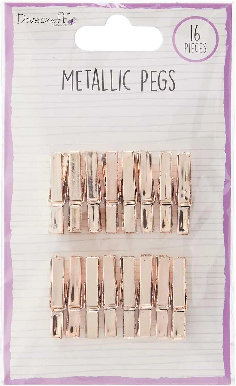 Dovecraft Metallic Pegs - Rose Gold (DCBS173) - Printable Heaven