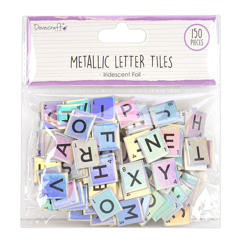 Metallic Letter Tiles - Iridescent (DCBS226)