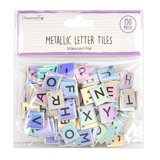 Metallic Letter Tiles - Iridescent (DCBS226)