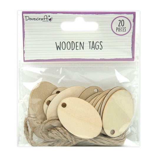 Dovecraft Essentials Wooden Oval Tags (DCBS260)