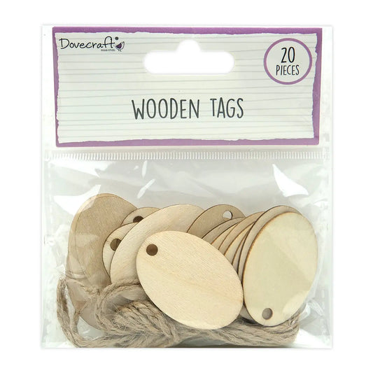 Dovecraft Essentials Wooden Oval Tags (DCBS260) - Printable Heaven