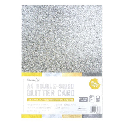 A4 Double Sided Glitter Bumper Pack - Metallic (DCGCD039)