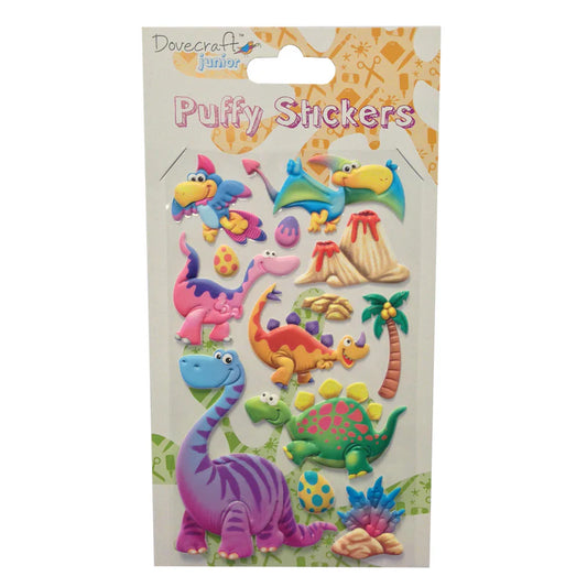 Dovecraft Junior Puffy Dinosaur Stickers (DCST061 & DCST062)