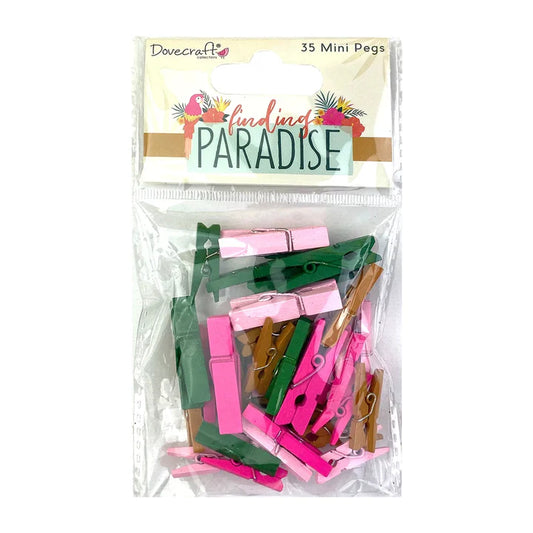 Dovecraft Finding Paradise Mini Pegs - 35pc (DCWDN104)