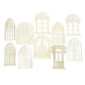 Vintage Lace Cut Arch Scrapbook Sheets (10 Pack) (DIY-G118-04A) - Printable Heaven
