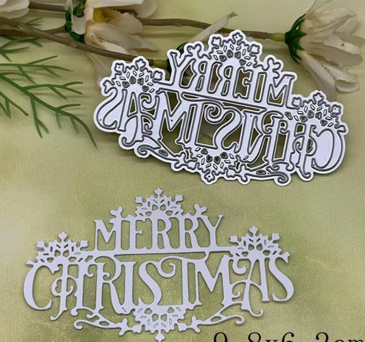 Printable Heaven Christmas Sentiment Cutting Die Merry Christmas (DJ082N)