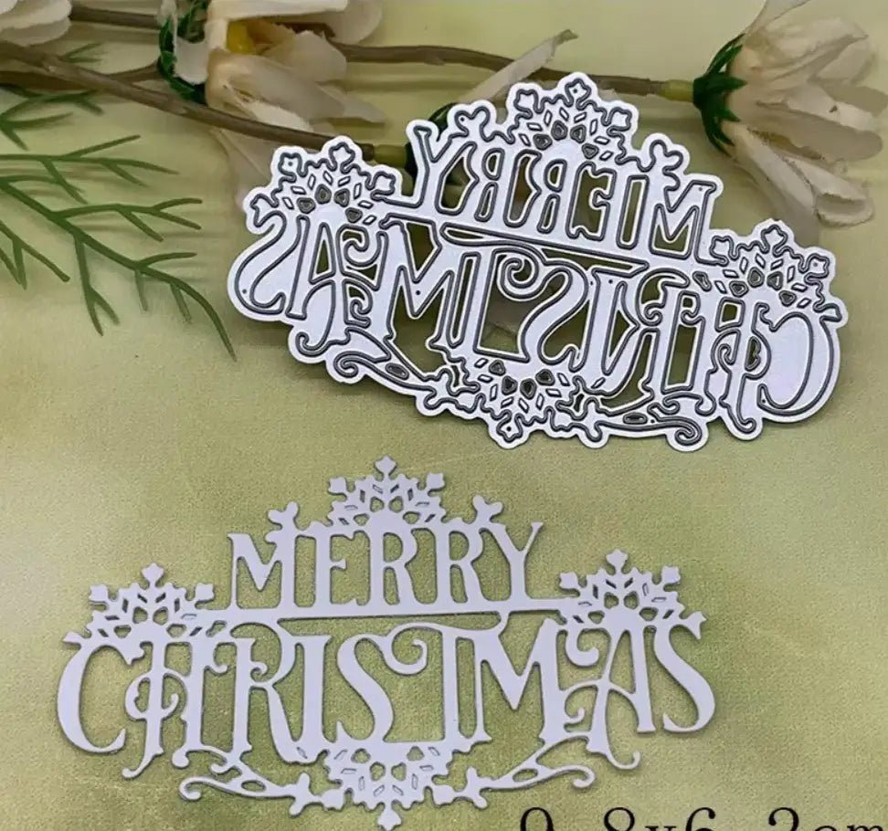 Printable Heaven Christmas Sentiment Cutting Die Merry Christmas (DJ082N) - Printable Heaven