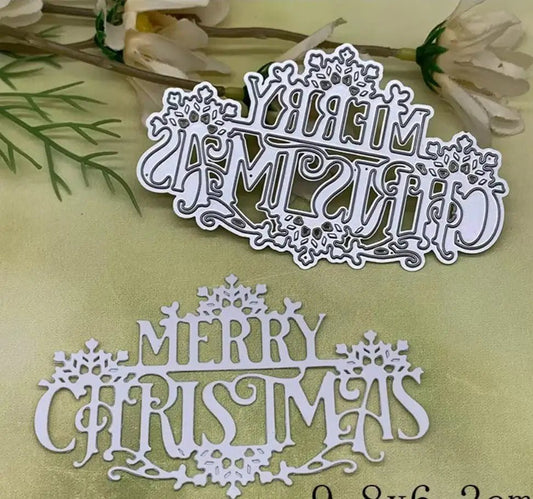 Printable Heaven Christmas Sentiment Cutting Die Merry Christmas (DJ082N) - Printable Heaven