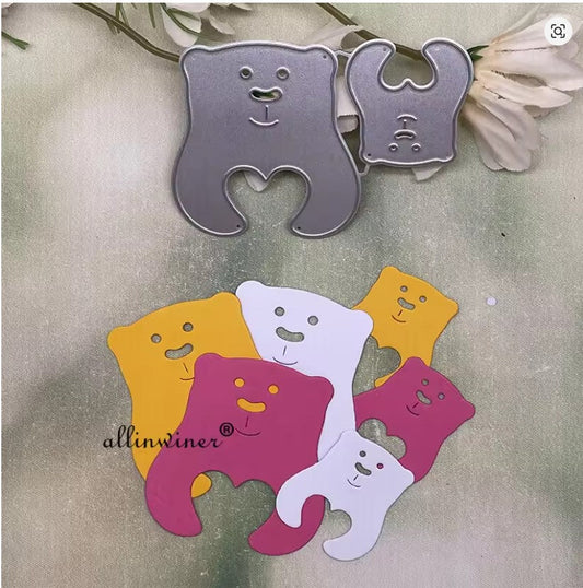 Printable Heaven Cutting Die Bear and Baby Bear (2Pcs) (DJ083)