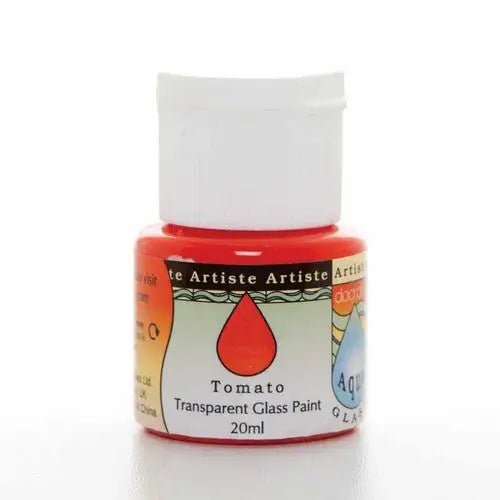 Artiste Glass Paint (20ml) - Aquaglass - Tomato (DOA 764103 ) - Printable Heaven