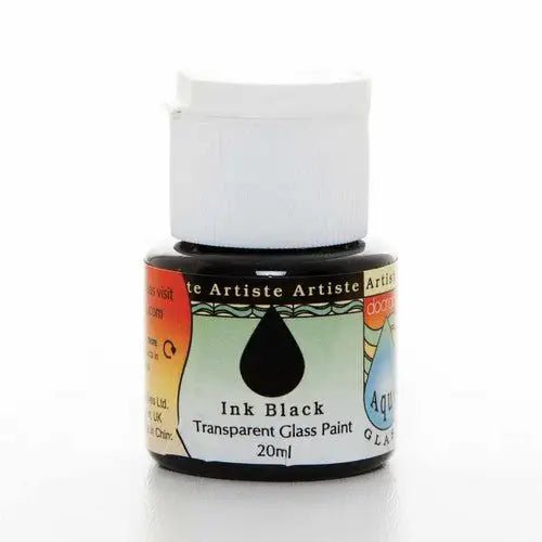 Artiste Glass Paint (20ml) - Aquaglass - Ink Black (DOA 764116 ) - Printable Heaven