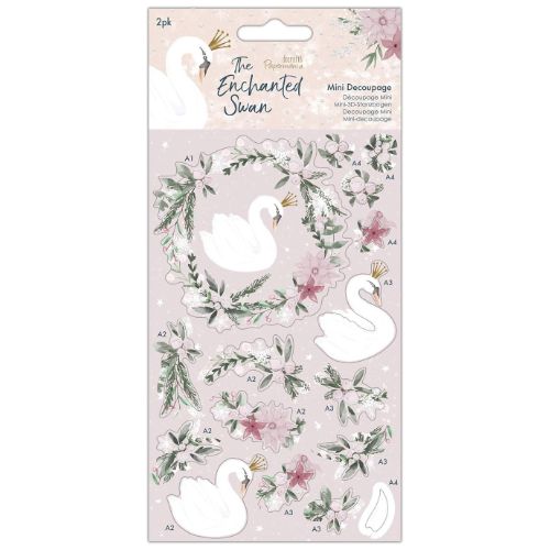 Mini Decoupage 2pk - Enchanted Swan