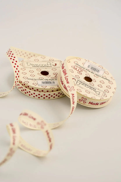 Dovecraft With Love Ribbon - Made with Love (2pk) - Printable Heaven