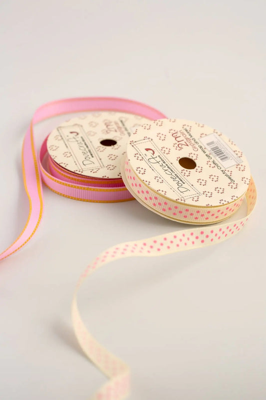Dovecraft With Love Ribbon - Spots & Stripes (2pk) - Printable Heaven