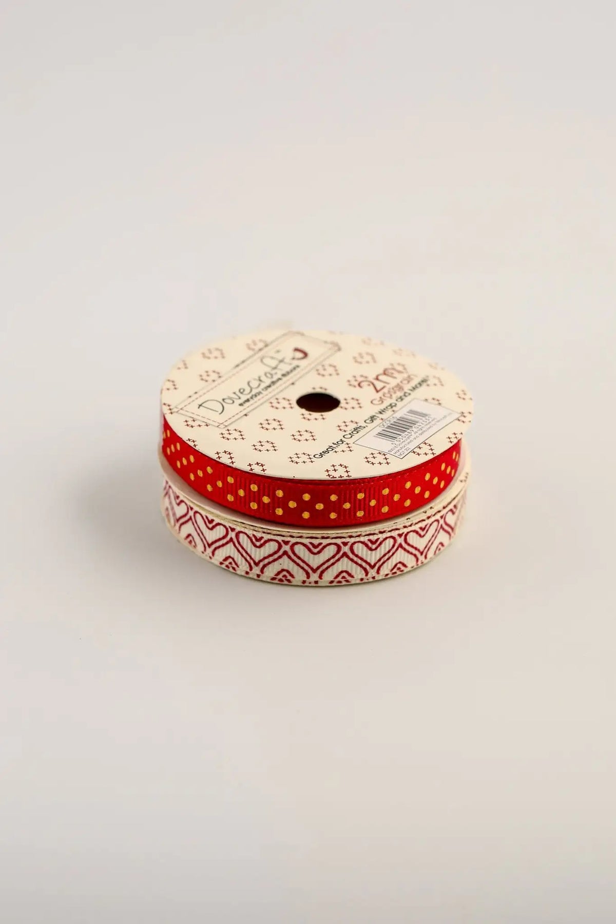 Dovecraft With Love Ribbon - Spots and Hearts (2pk) - Printable Heaven