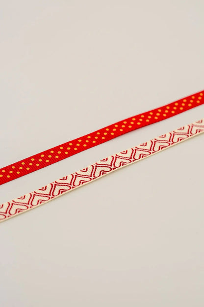 Dovecraft With Love Ribbon - Spots and Hearts (2pk) - Printable Heaven