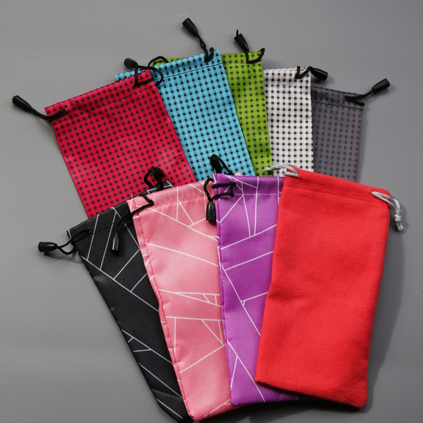 Drawstring Fabric Pouch Assorted Colours (2pcs)