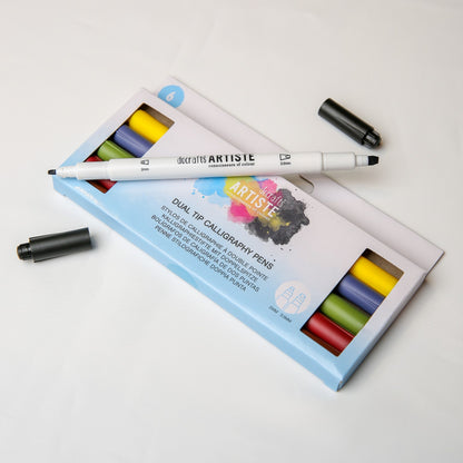 Dual Tip Calligraphy Pens (6pk) (DOA 851103 ) - Printable Heaven